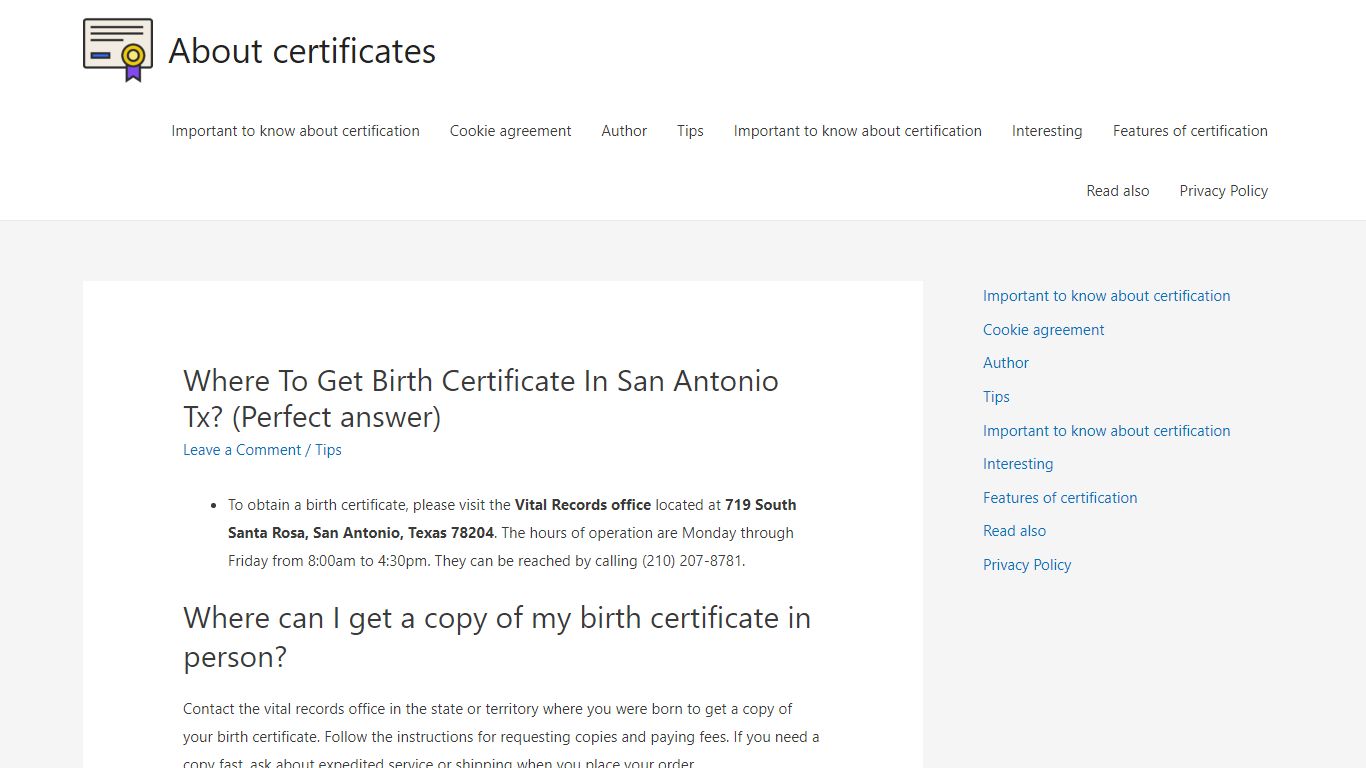 Where To Get Birth Certificate In San Antonio Tx? (Perfect ...